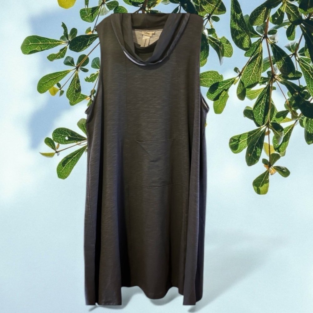 Cheyenne XL Chic Gray Sleeveless Midi Dress Oversized